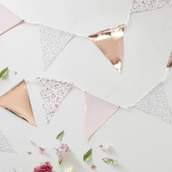 Ditsy Floral Rose Gold Paper Bunting - 3.5M