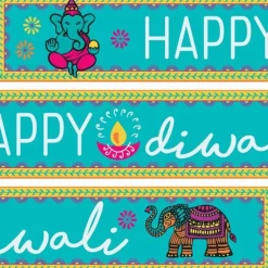 Diwali Paper Banners - 1M (3Pk)