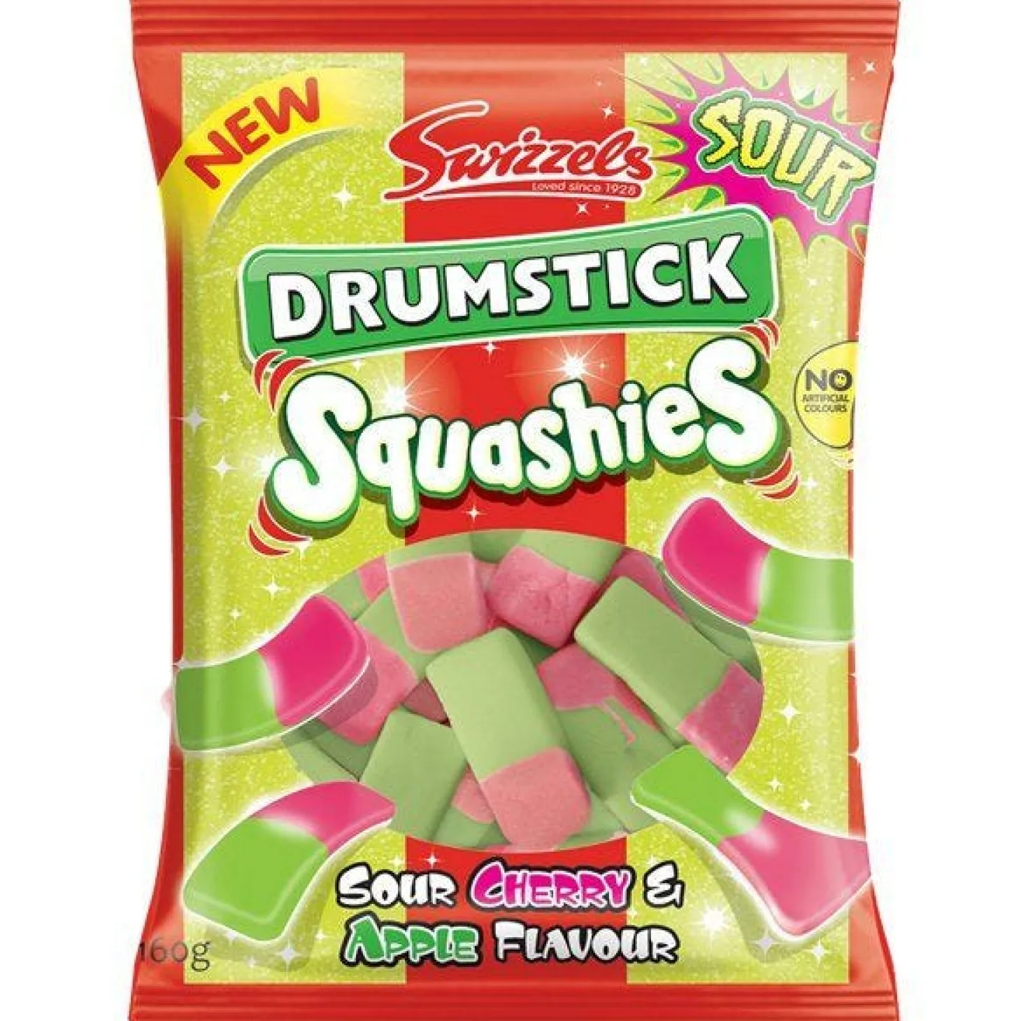 Drumstick Squashies - Sour Cherry & Apple Flavour - 160G