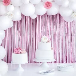 Dusky Pink Foil Curtain - 2.5M