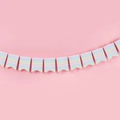 Eco Pastel Rainbow Paper Bunting - 2M