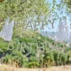 Eco Sage Green 'Happy Birthday' Letter Banner With Tassels - 1.5M
