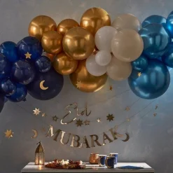 Eid Moon & Stars Balloon Arch - 75 Balloons