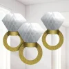 Engagement Ring Honeycomb Hanging Decorations - 30Cm (3Pk)