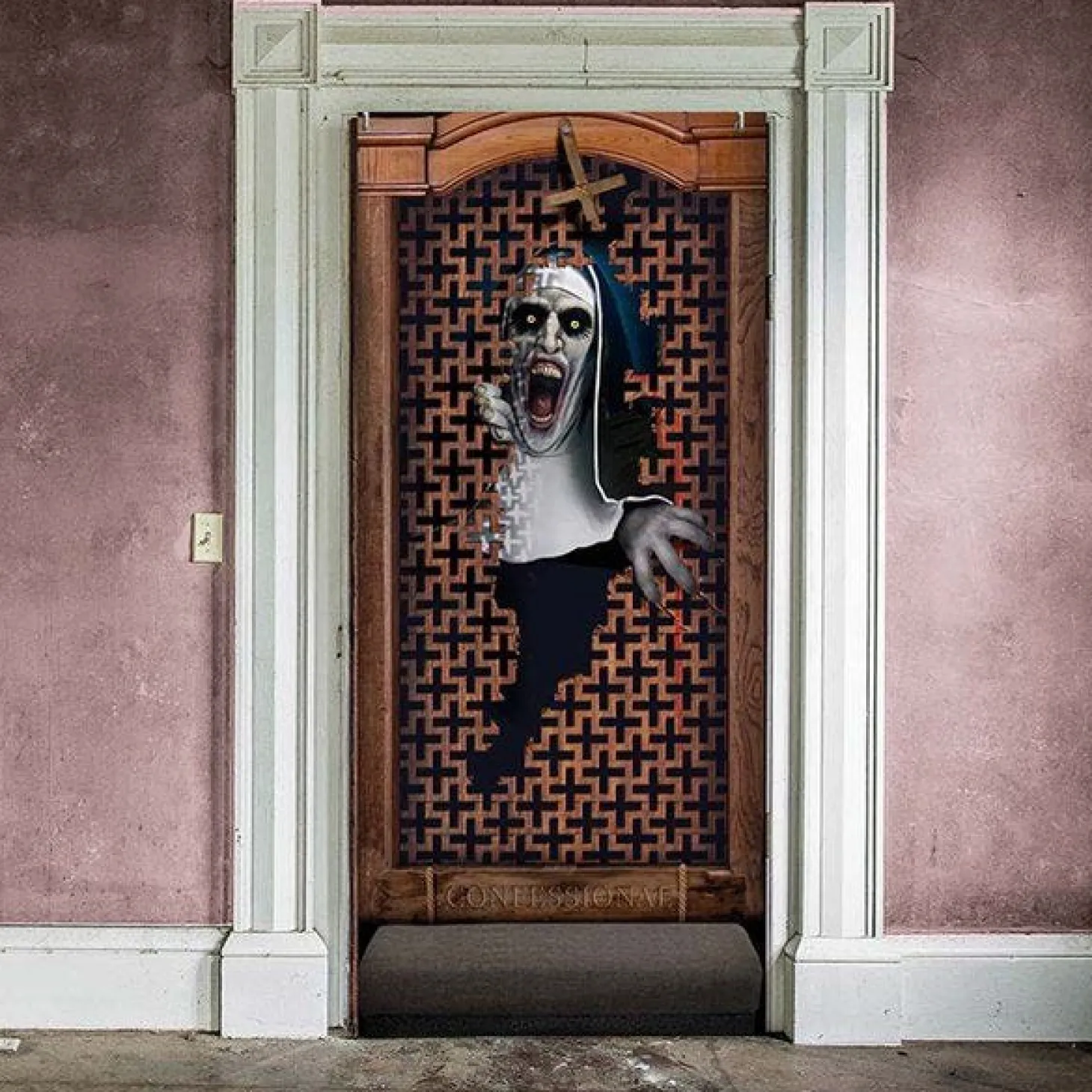 Evil Nun Door Decoration - 80Cm X 1.8M