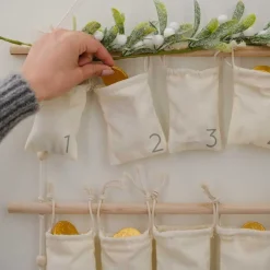 Fabric Christmas Advent Calendar Kit With Foliage