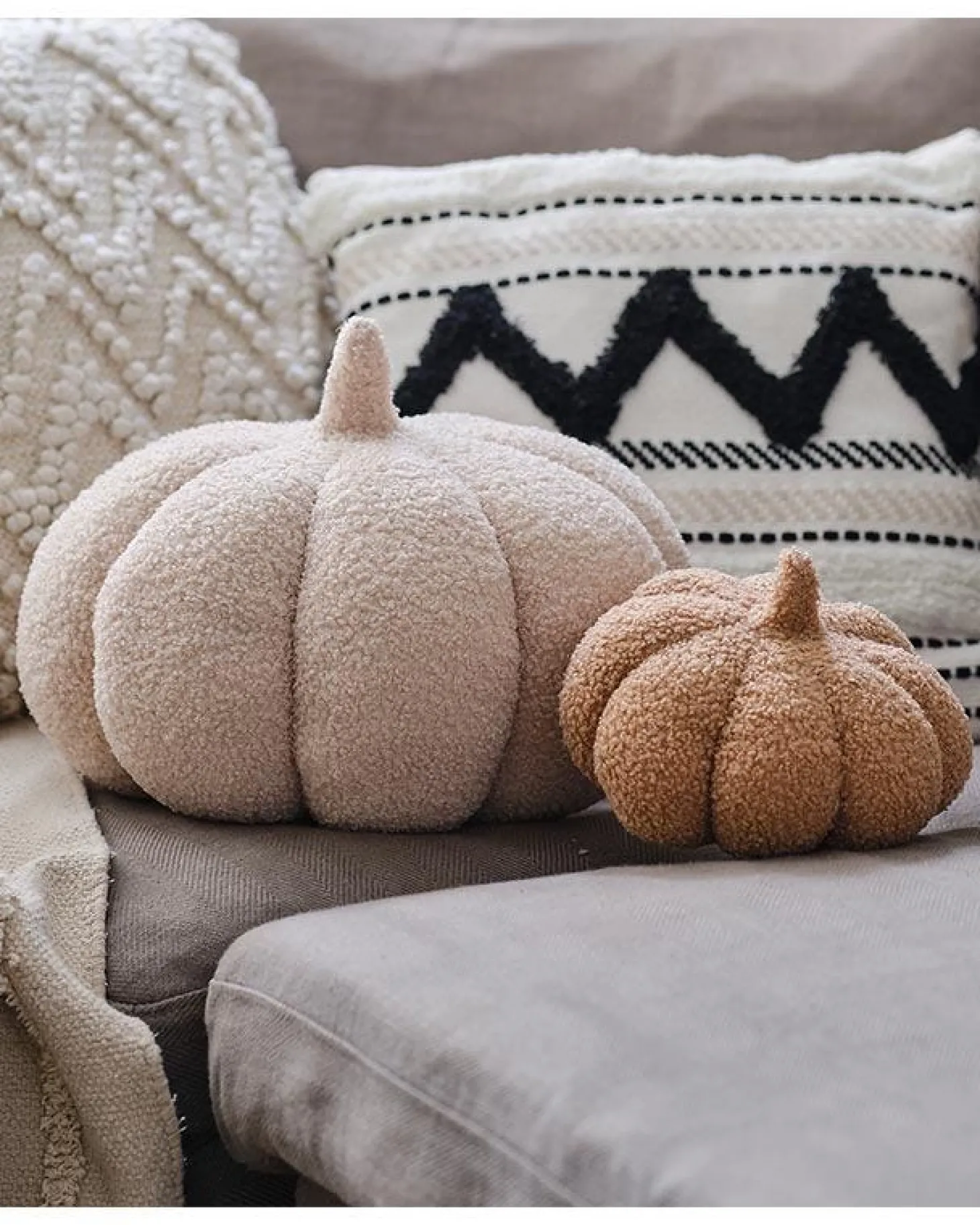 Fabric Pumpkin Decoration - Medium