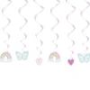 Fairy Princess Hanging Swirl Decorations (6Pk)