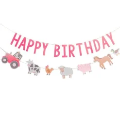 Farm Friends Happy Birthday Bunting