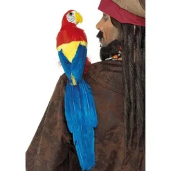 Feathered Parrot With Elastic Holder - 50Cm