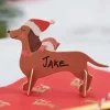 Festive Sausage Dog Place Cards (6Pk)