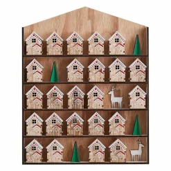 Fill Your Own Wooden House Advent Calendar - 37.5Cm X 30Cm