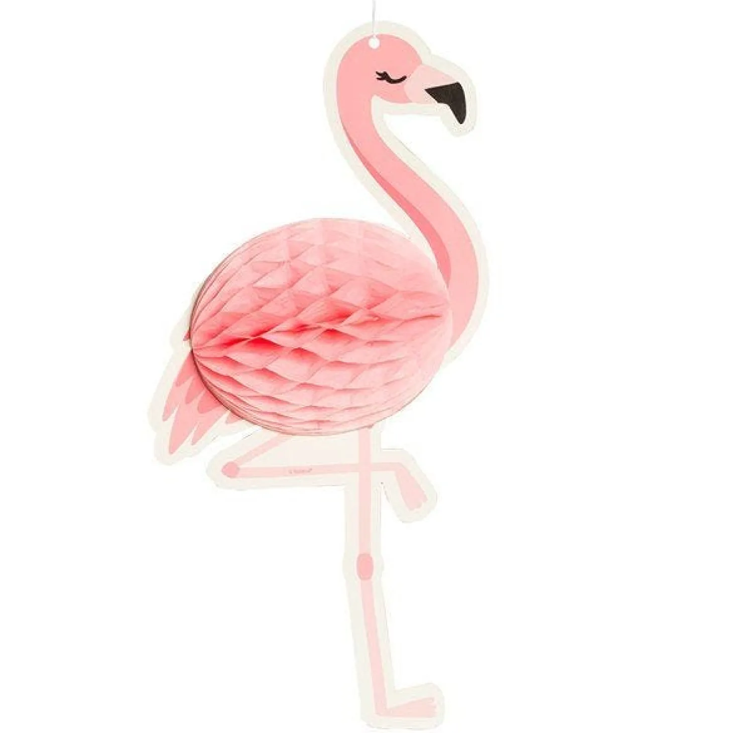 Flamingo Honeycomb Decoration - 27Cm