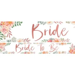 Floral Hen Party 'Bride To Be' Paper Banners - 1M (3Pk)