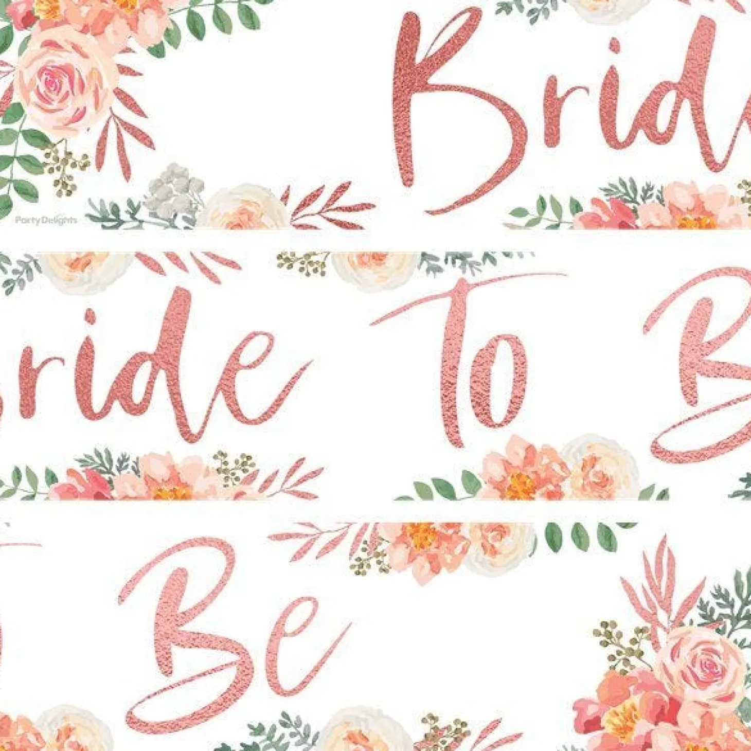 Floral Hen Party 'Bride To Be' Paper Banners - 1M (3Pk)