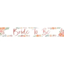 Floral Hen Party 'Bride To Be' Paper Banners - 1M (3Pk)