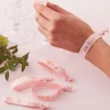Floral Hen Party 'Team Bride' Rose Gold Foiled Wristbands (5Pk)