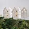 Fold Out Houses Wooden Christmas Decoration With String Lights