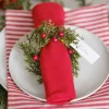 Foliage & Berry Christmas Napkin Rings (6Pk)