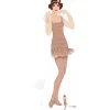 Gatsby 1920S Beige Flapper Girl Cardboard Cutout - 177Cm X 58Cm