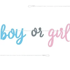 Gender Reveal Boy Or Girl Paper Banner - 2.13M