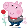 George Pig Rose Peppa Pig Cardboard Cutout - 60Cm X 58Cm