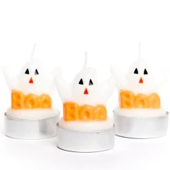 Ghost Tea Light Candles - 5Cm (3Pk)