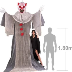 Giant Halloween Clown With Light Up Eyes - 3.6 X 2.4M