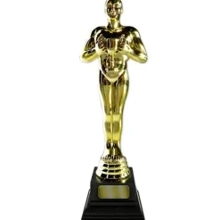 Giant Hollywood Awards Night Golden Statue Cardboard Cutout - 180Cm X 54Cm