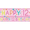 Girls 12Th Birthday Paper Banners - 1M (3Pk)