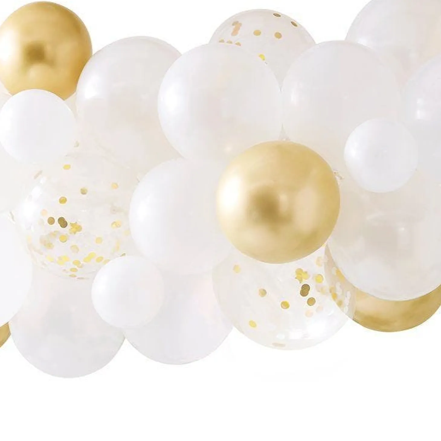 Gold And White Botanical Hen Party Balloon Arch - 55 Balloons