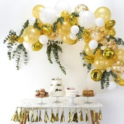 Gold Balloon Arch - 70 Balloons