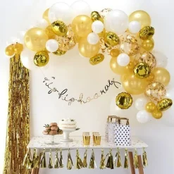 Gold Balloon Arch - 70 Balloons