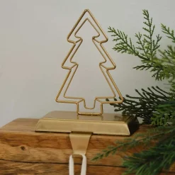 Gold Christmas Tree Stocking Holder - 17Cm