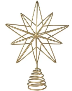 Gold 3D Wire Star Tree Topper