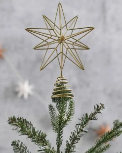 Gold 3D Wire Star Tree Topper