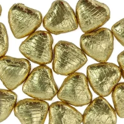 Gold Foil Chocolate Hearts X20