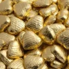 Gold Foil Chocolate Hearts - 1Kg