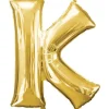 Gold Letter K Balloon - 34" Foil