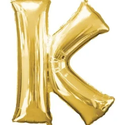 Gold Letter K Balloon - 34" Foil