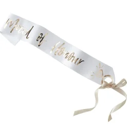 Gold Maid Of Honour Paper Sash