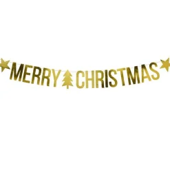 Gold Merry Christmas Banner - 1.5M