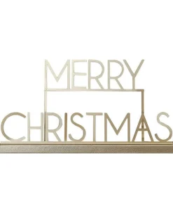 Gold Merry Christmas Sign