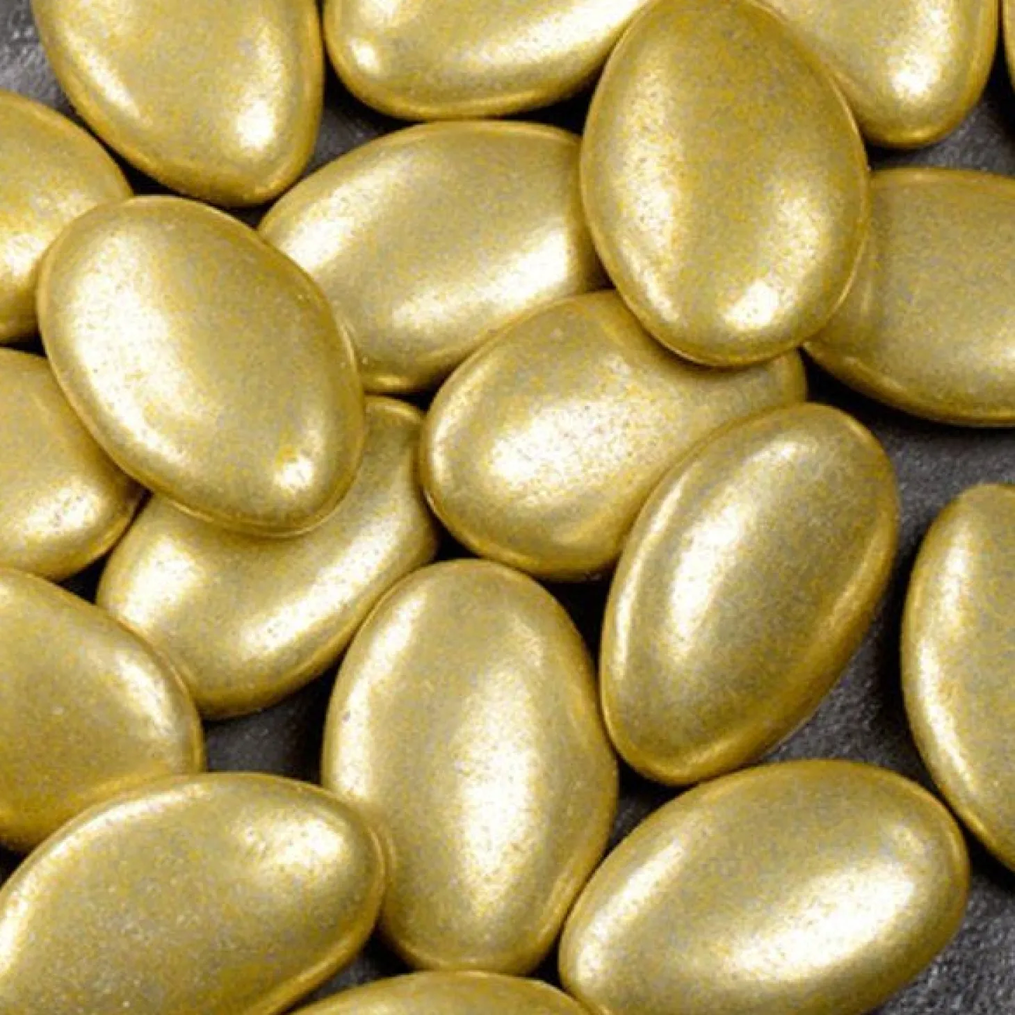 Gold Metallic Chocolate Dragees - 1Kg