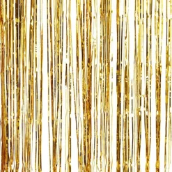 Gold Metallic Foil Fringe Curtain
