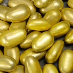 Gold Metallic Sugared Almonds - 1Kg