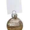 Gold Ribbed Bauble Place Card Holders (4Pk)