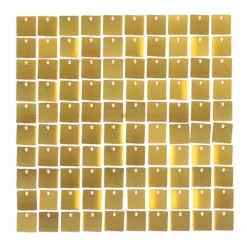 Gold Sequin Acrylic Backed Wall Panel - 30Cm X 30Cm