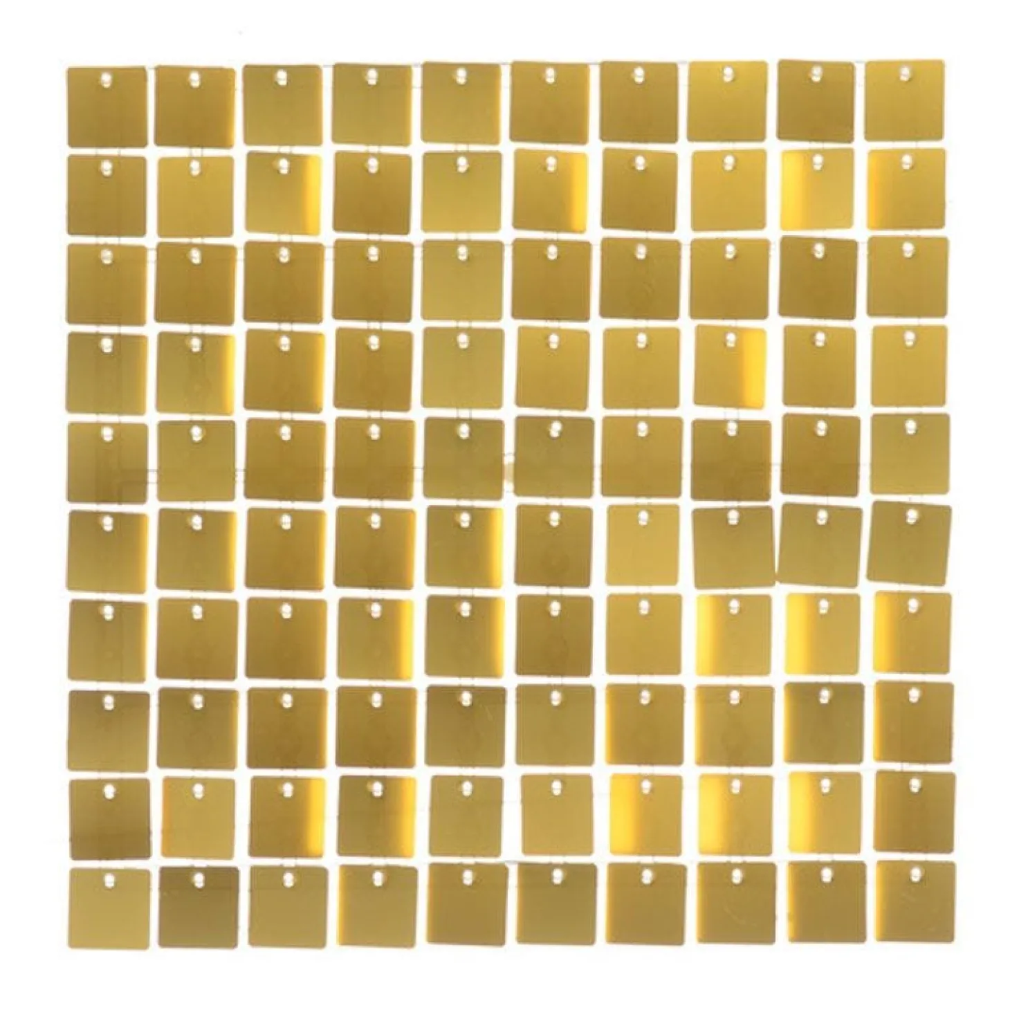 Gold Sequin Acrylic Backed Wall Panel - 30Cm X 30Cm
