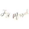 Gold Wedding Just Married Garland - 1.5M